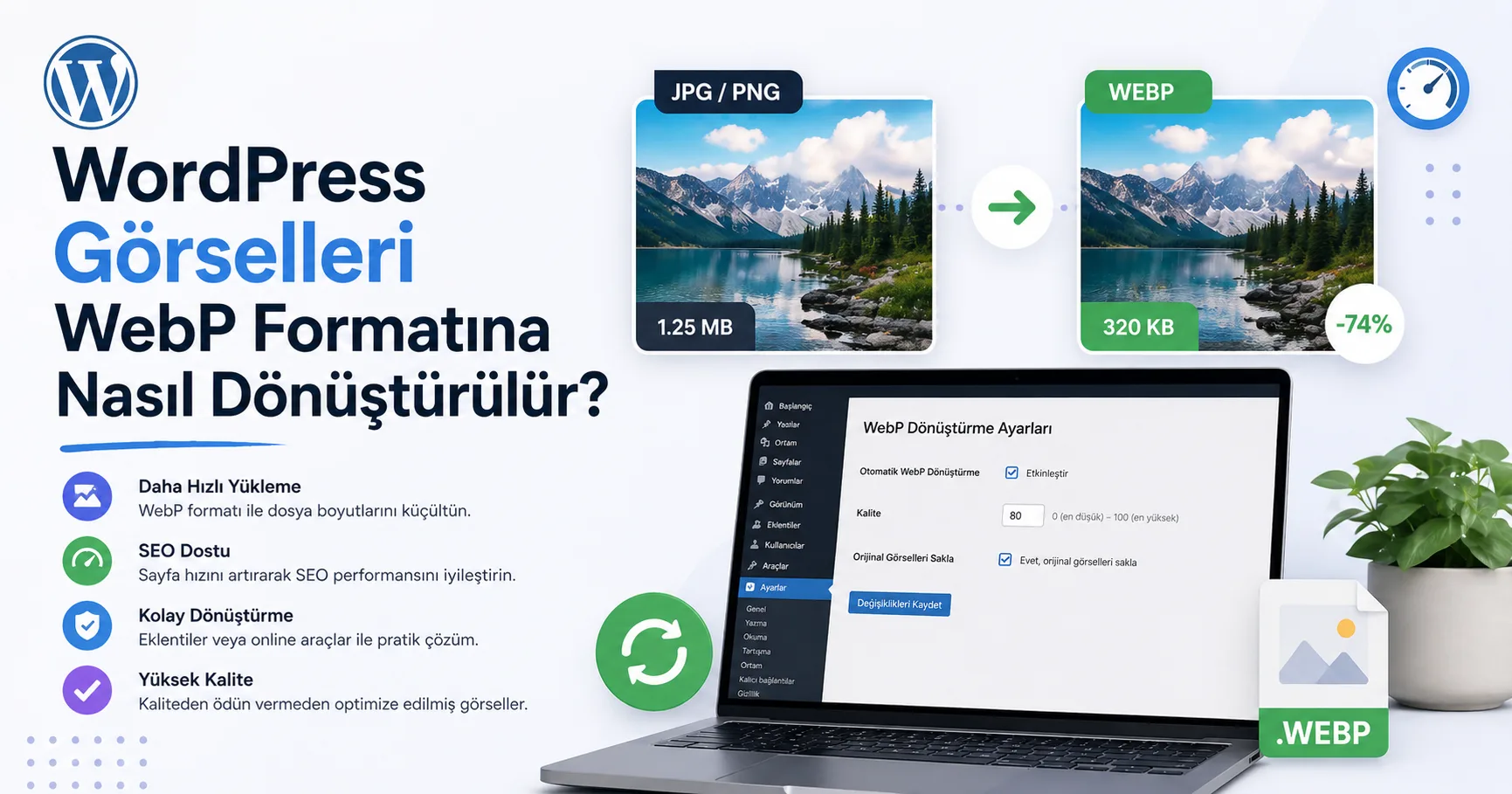WordPress Görselleri WebP Formatına Nasıl Dönüştürülür?